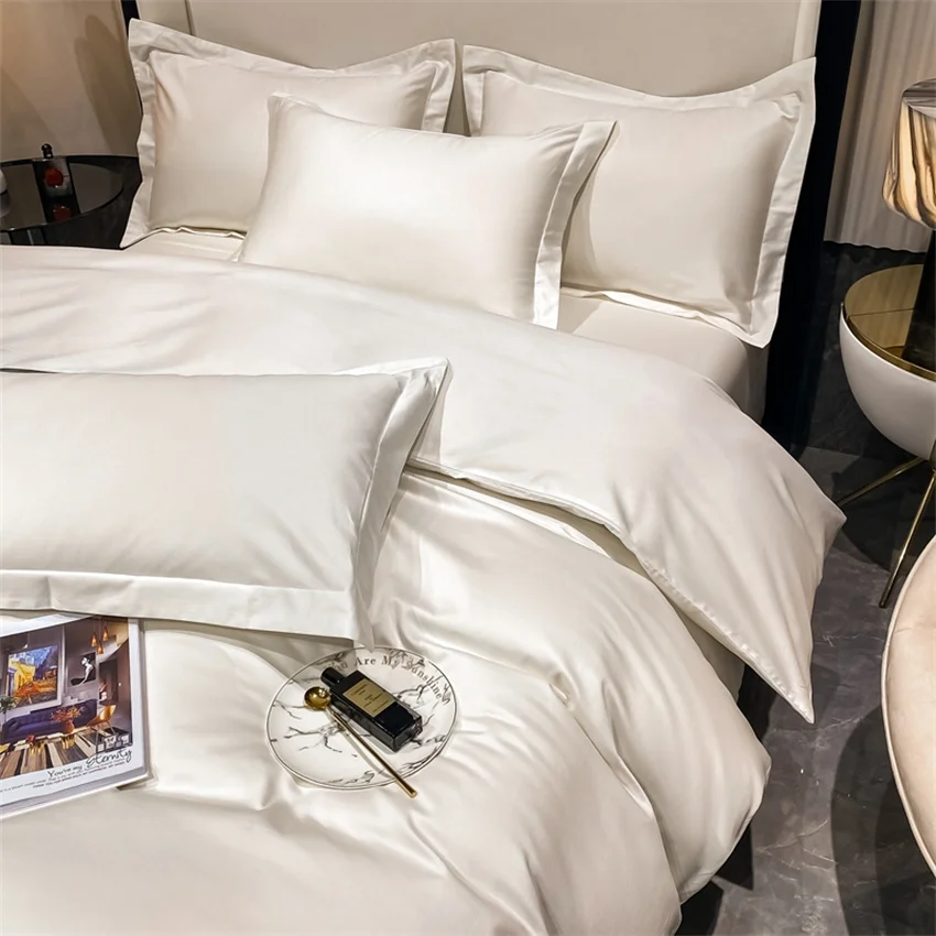 Luxury Bedding Set 100% Egyptian Cotton Duvet Cover Pillowcase Ru Europe Double Queen King Size Bed Linen Soft Bed Sheet Sets