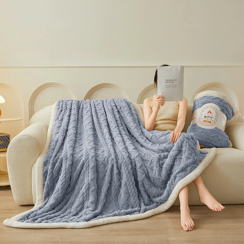 Sherpa Fleece Throw Blanket Queen King Size for Couch, Bed and Sofa, Thick and Warm Blanket, Soft Fuzzy Plush Blanket for Winter