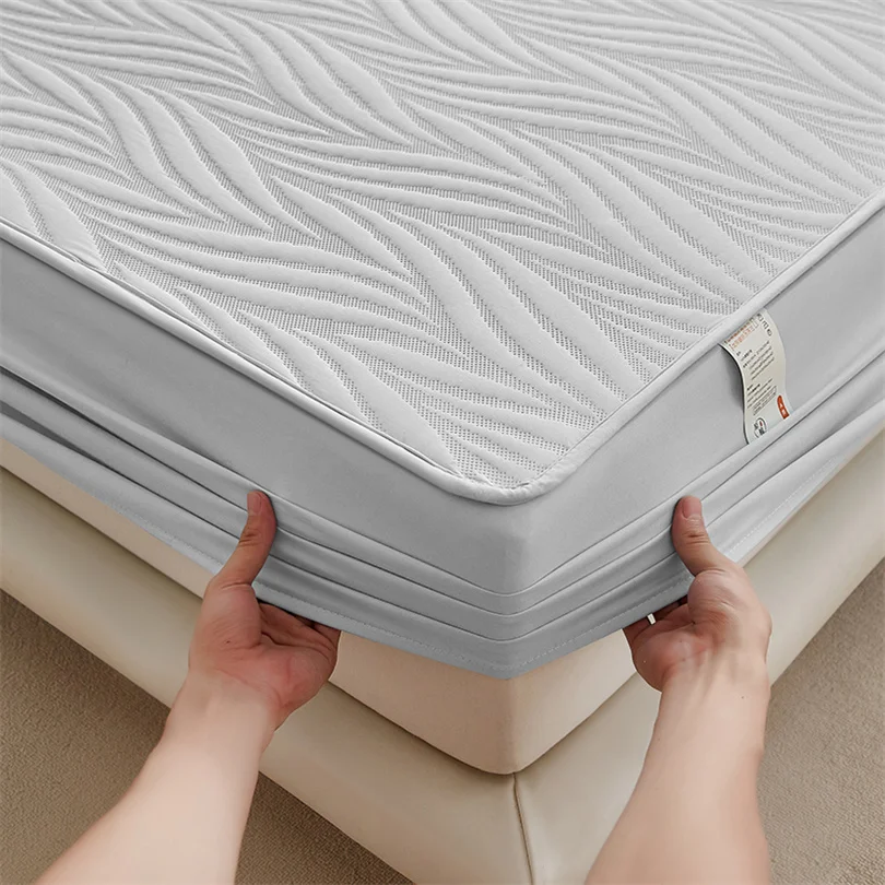 Waterproof 3D Air Fabric Thick Mattress Cover, 100% Waterproof Mattress Pad Protector, Ultra Soft Breathable Fitted Bed Sheet