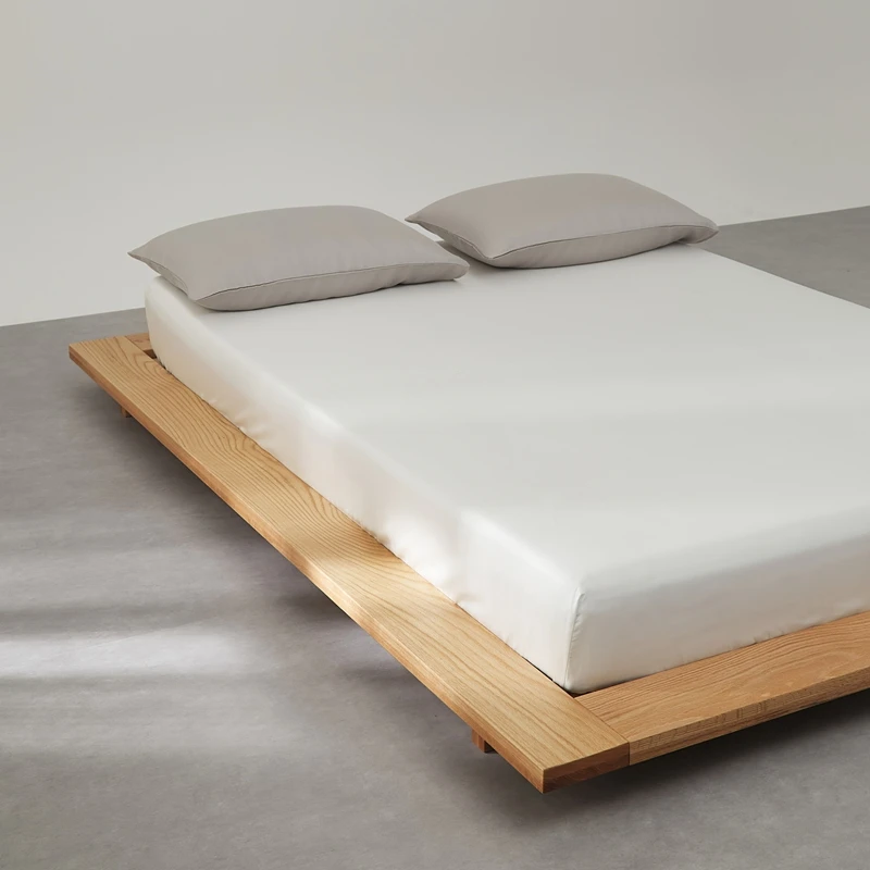 Pure Mulberry Silk Fitted Sheet Single Double King Queen Size Mattress Cover Luxurious High-End 100% Silk Bedding Sheets 160/200