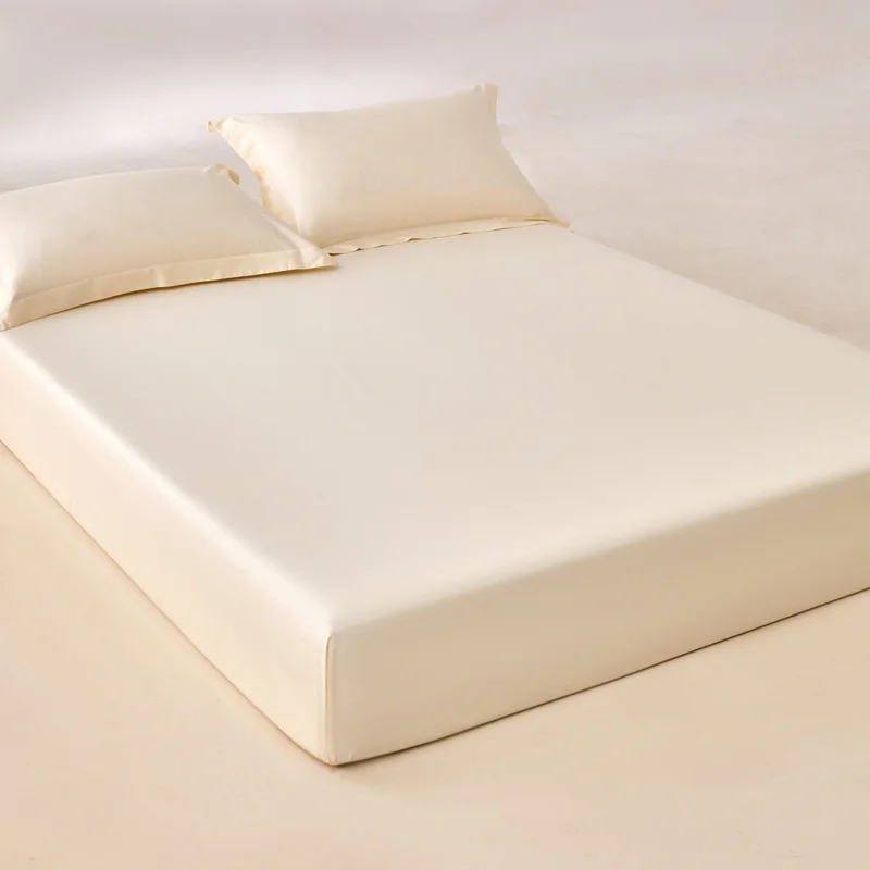 High End Egyptian Cotton Fitted Sheet with Elastic Bands Non Slip Adjustable Mattress Covers for Single Double Queen King Bed