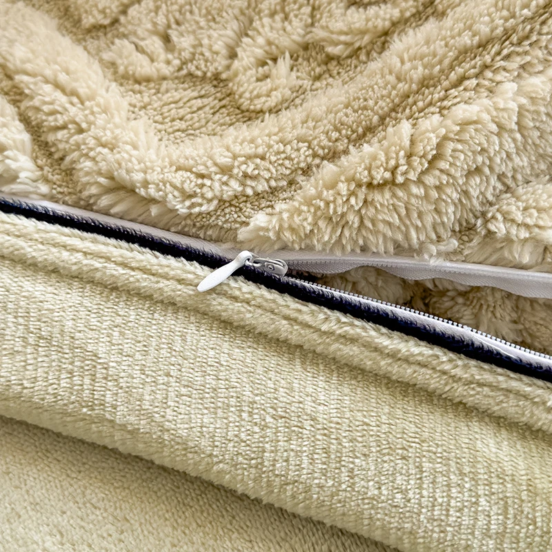 Solid Color Milk Velvet 4pcs Bedding Set with Quilt Cover Bed Sheet Pillowcase Luxury Thick Warm Duvet Cover Set Soft Bed Sets