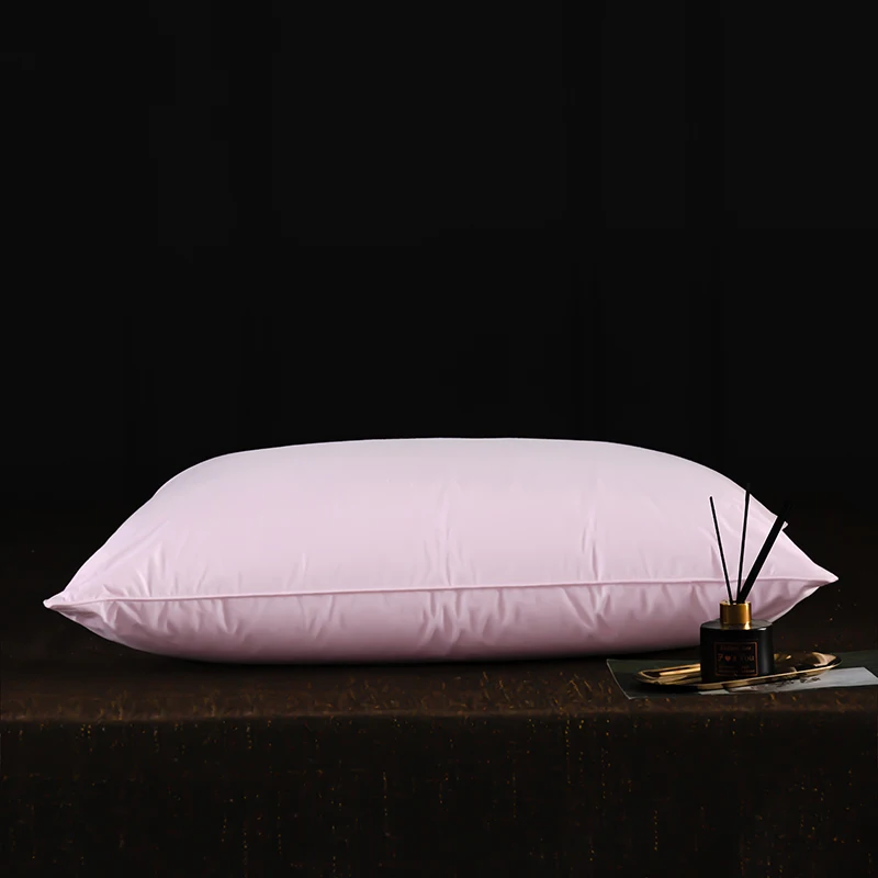 Goose Down Feather Pillows Luxury Protect Neck Spine Pillow 100% Cotton Cover Slow Rebound 1pc Soft Comfort Pillow for Sleeping