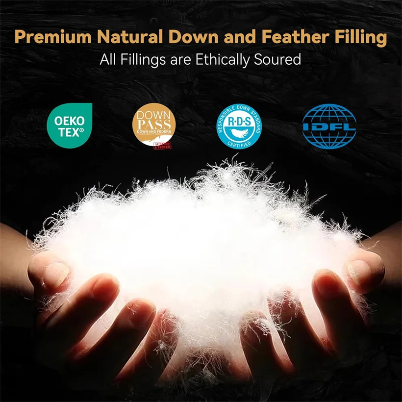 High End White Goose Dwon Comforter 3D Fluffy Luxury Duvet Insert Quilted Five-Star Hotel Winter Thick Cozy Quilt Customized