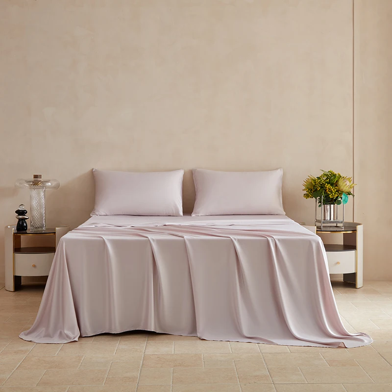 100% Silk 1pc Flat Bed Sheet Luxury Natural Mulberry Silk Bedding Flat Top Sheet Customized Any Size Bedsheet Smooth Bed Linen