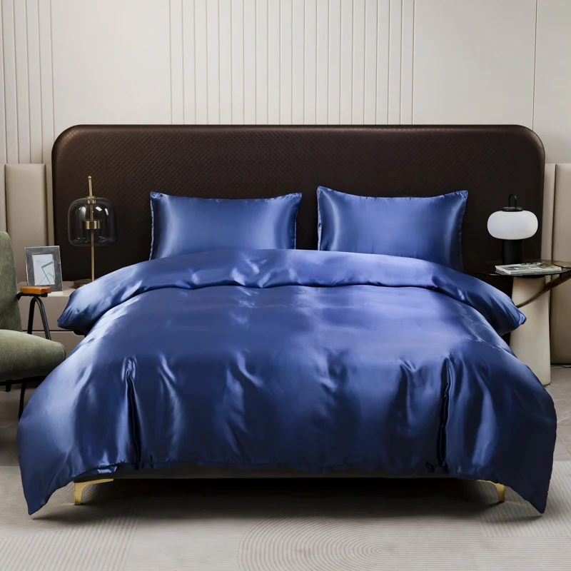 WASART Washable satin down duvet cover 220x240 couple room luxury double bed quilt cover bedding set twin full queen king size