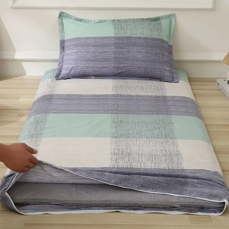 WASART Fully enclosed with zipper mattress protector cover geometric printed baby couple single double bed sheet protection pad