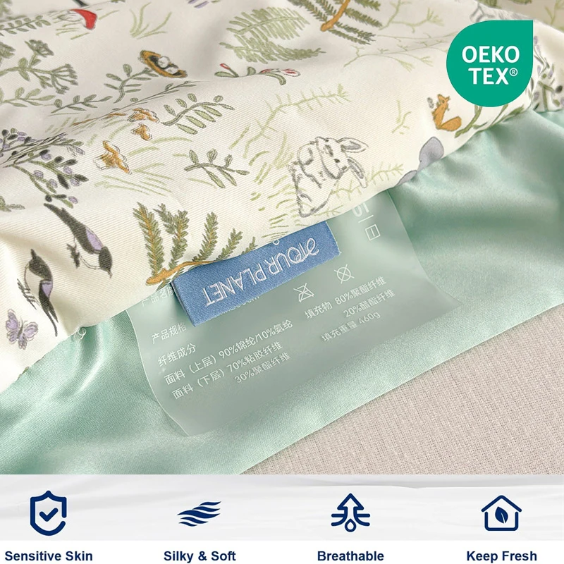 Fashion Cooling Blanket for Bed Silky Air Condition Lightweight Cooled Summer Quilt with Nylon Bamboo Fabric Cooling Comforter