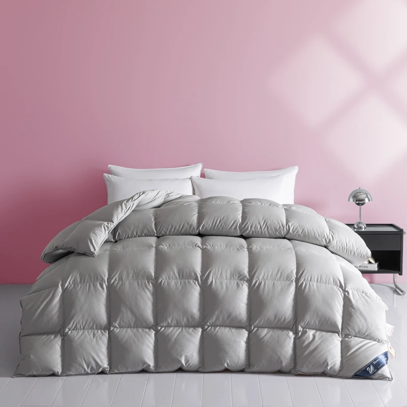 Luxurious White Goose Bed Duvet Super King Size Duvet 5 Stars Hotel Goose Feather Down Quilt Anti Allergen Ultra Soft Comforter