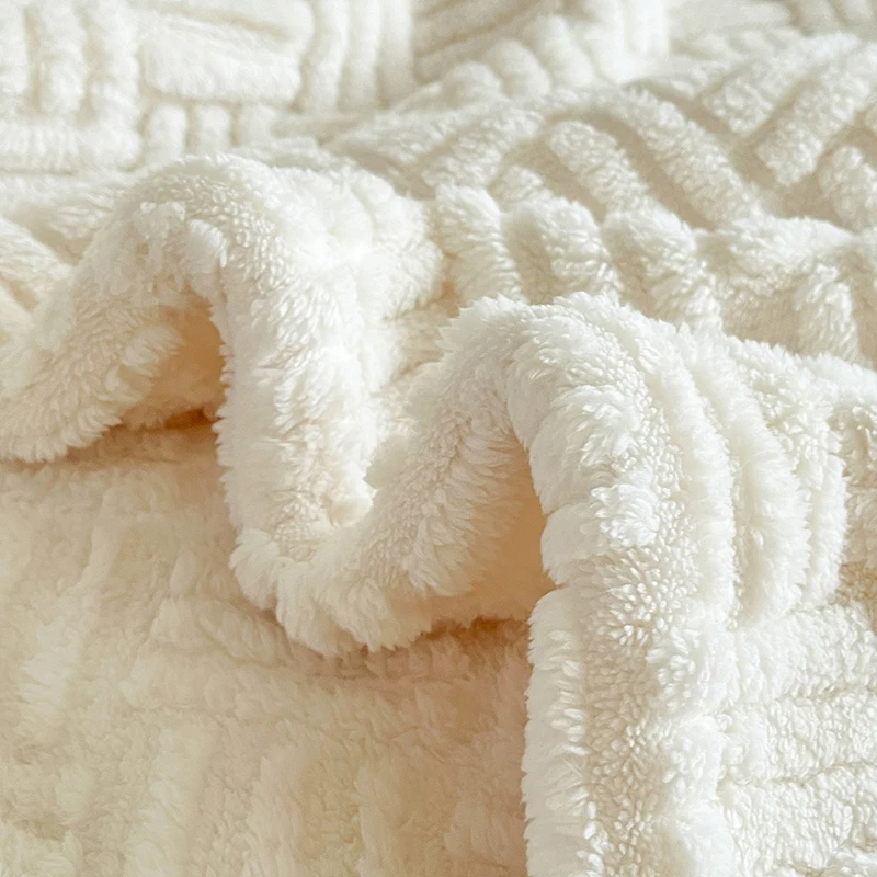 Thick Milk Velvet Warm Blanket for Winter Queen King Size Fleece Sherpa Comforter Cozy Soft Plush Blanket for Bed Sofa Throws