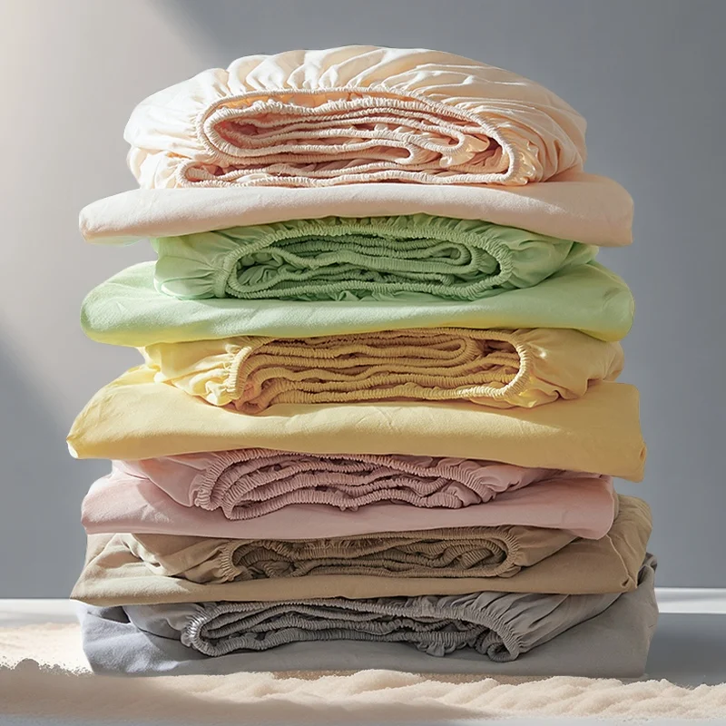 WASART Cotton bed sheet elastic fitted sheet mattress protector cover couple bed linen 180x200 luxury bedding queen king size