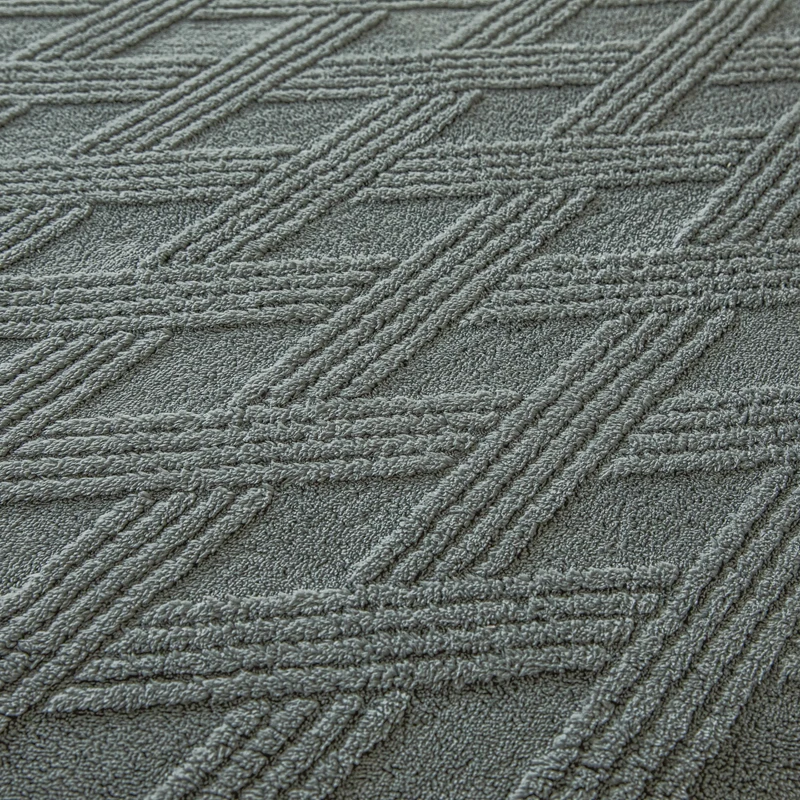 WASART Soft warm coral fleece fitted sheet elastic mattress protector cover plaid jacquard winter fluffy plush bed linen 180x200