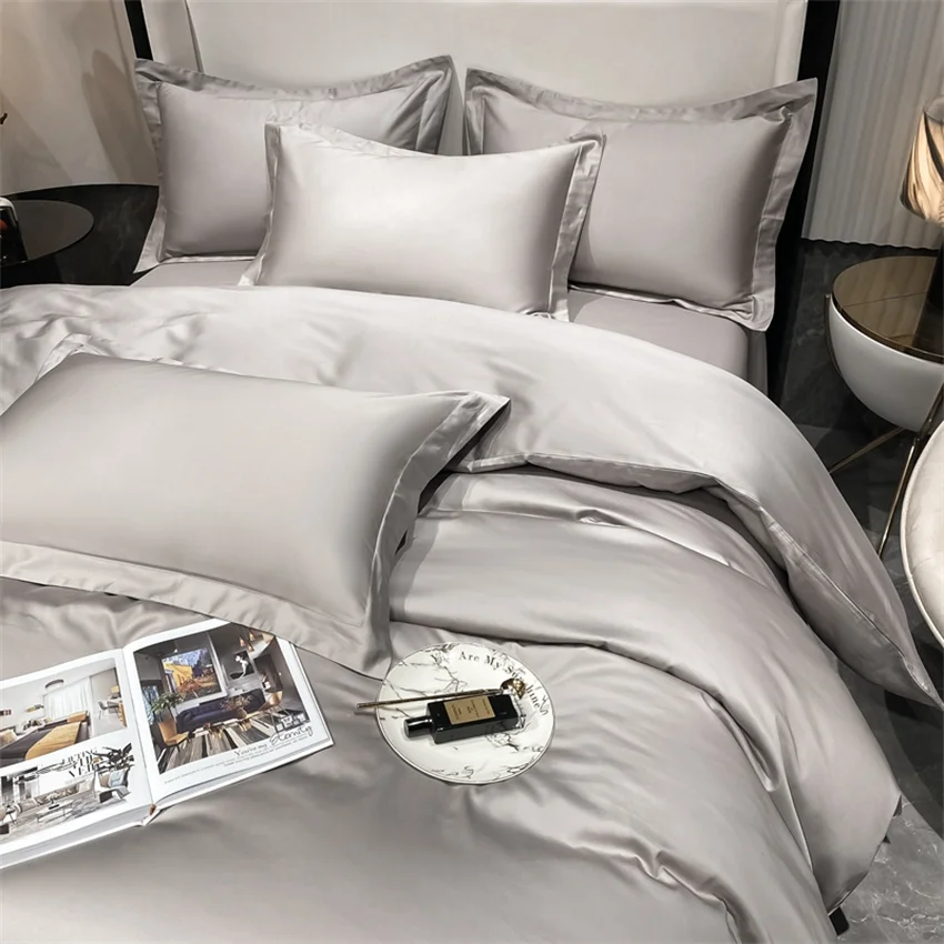 Luxury Bedding Set 100% Egyptian Cotton Duvet Cover Pillowcase Ru Europe Double Queen King Size Bed Linen Soft Bed Sheet Sets