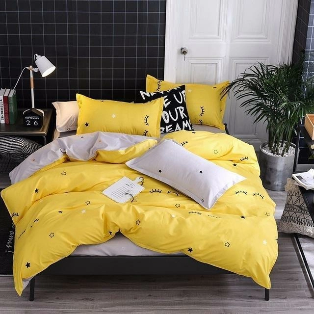 J5 Bedding Set Jpcs King Duvet Cover/ Quilt Cover/comforter Cover + 2 Pillowcase Bed Cover Size 150*200/180*220/200*200/220*240
